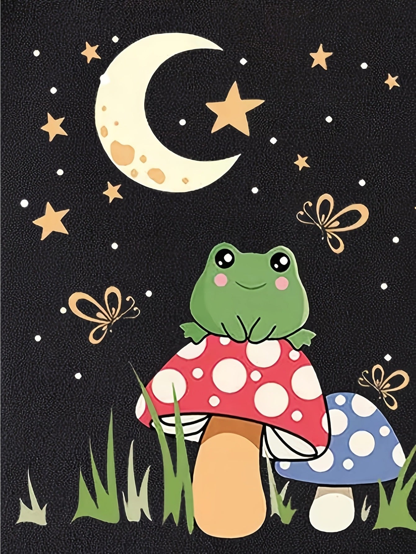 Cute Frog and Moon Cartoon Print Baby Romper for Boys Soft Cotton Summer Wear