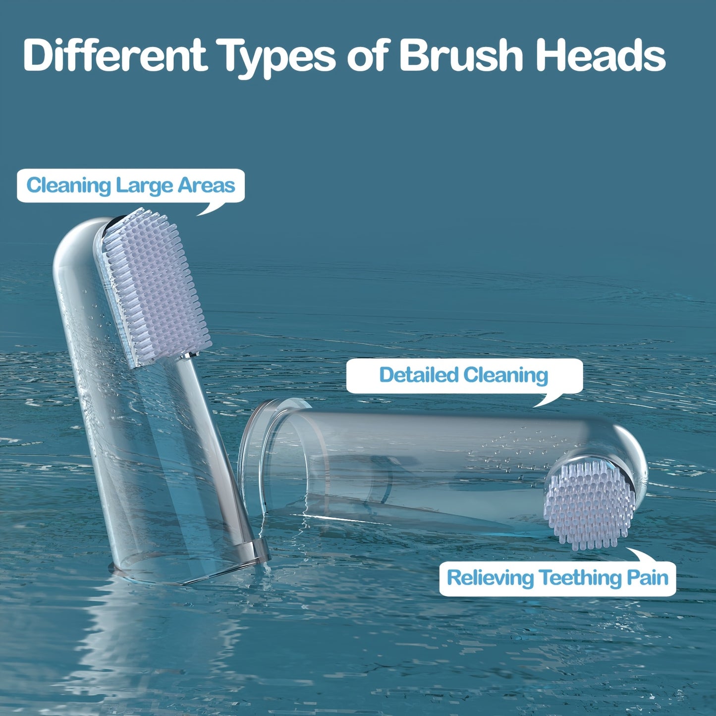 Baby Finger Toothbrush Set for Newborns and Toddlers Silicone Oral Cleaner and Massager 4pcs