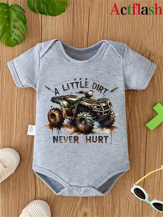 A Little Dirt Never Hurt Baby Crawl Jumpsuit Soft Cotton Outdoor Clothes for Infants