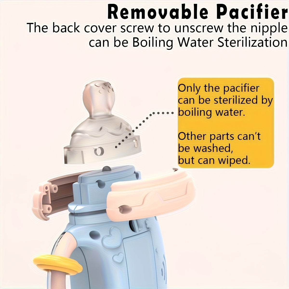 3pcs Music Soothing Bottle Set with Rhythmic Light and Sounds for Youngsters Comfort