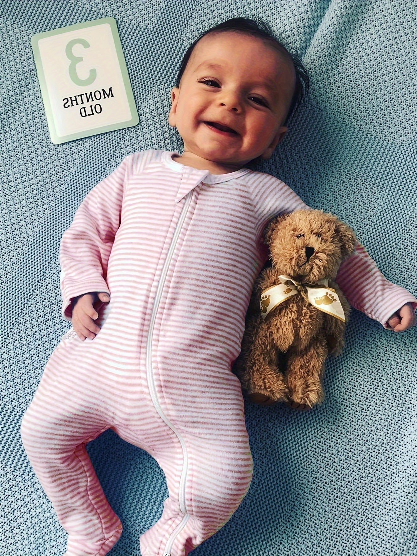 [Cute Cotton Rompers] 4pcs Cotton Youngsters Girls' Rompers | Cute Striped Crew Neck Onesies with Soft Skin-Friendly Foot Crawling Suit, 95% Cotton 5% Elastane Knit Fabric for Spring/Fall