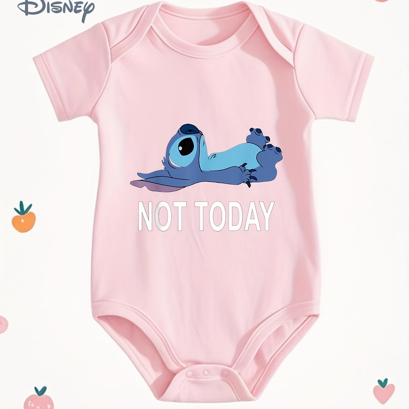 Disney Lilo Stitch Not Today Stitch Baby Jumpsuit for Infants and Toddlers Outdoors