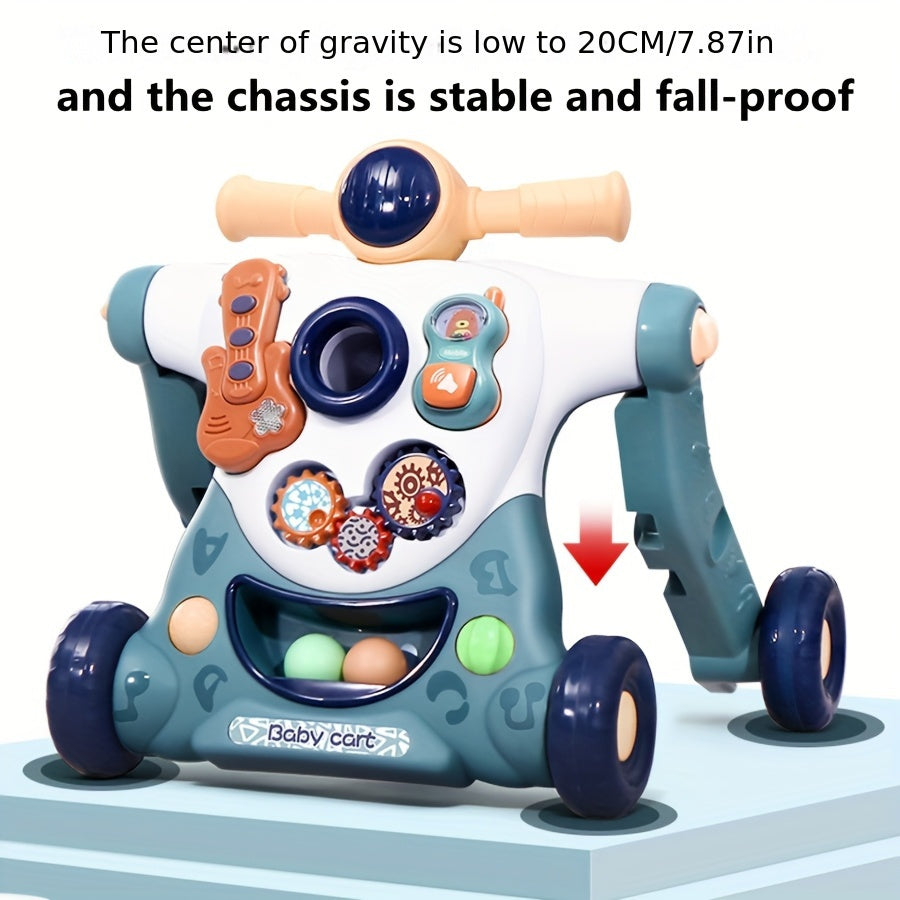 3 In 1 Baby Stroller Music Toy Learning Walker for 0 to 36 Months Educational Gift