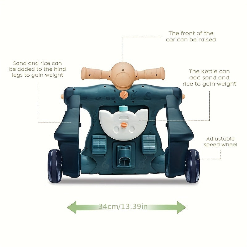 3 In 1 Baby Stroller Music Toy Learning Walker for 0 to 36 Months Educational Gift