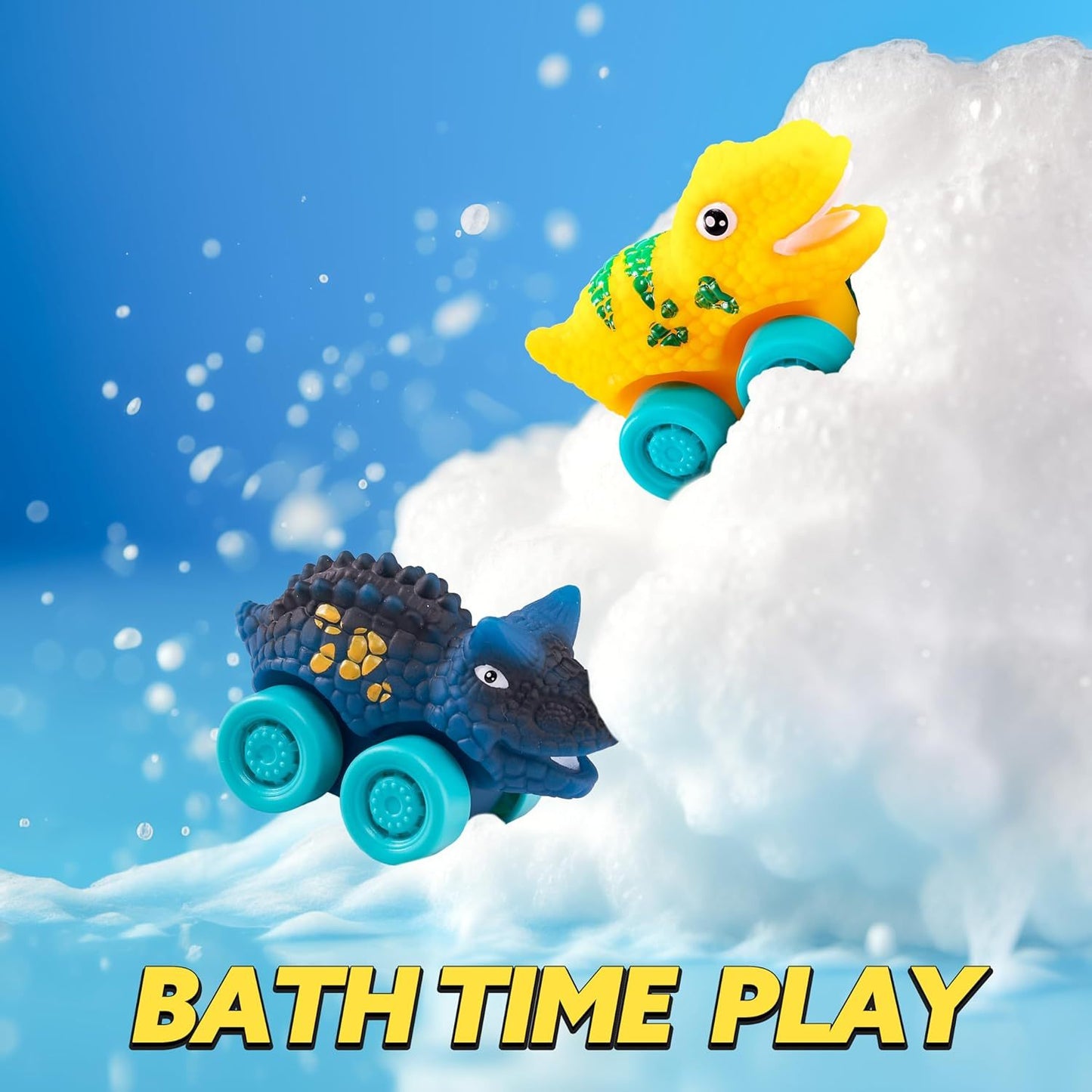 Dinosaur Truck Toy Car Carrier Set With Six Rubber Cars Music Lights Gift for Kids