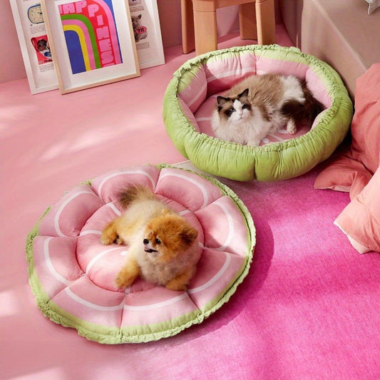 Cozy Comfort Cat Bed For Indoor Cats Reversible Donut Design Washable 21x21 Inches