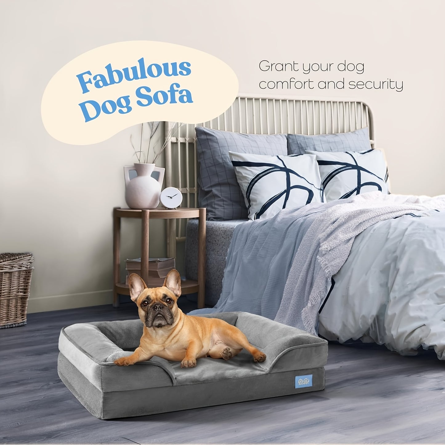 Orthopedic Dog Bed Sofa Ultra Comfortable Memory Foam for Medium Dogs with Washable Cover
