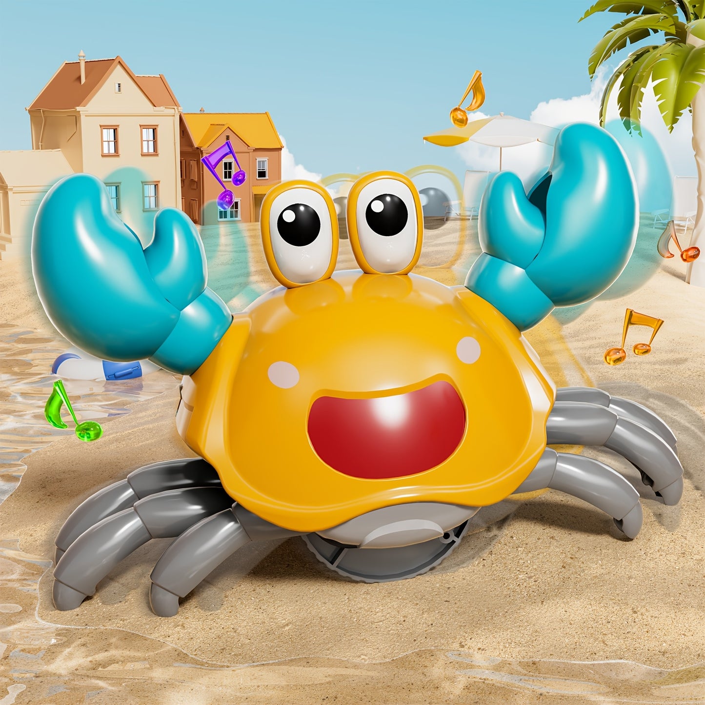 Dancing Crab Toy Music And Lights Interactive USB Rechargeable Crawling Crab Kids Gift