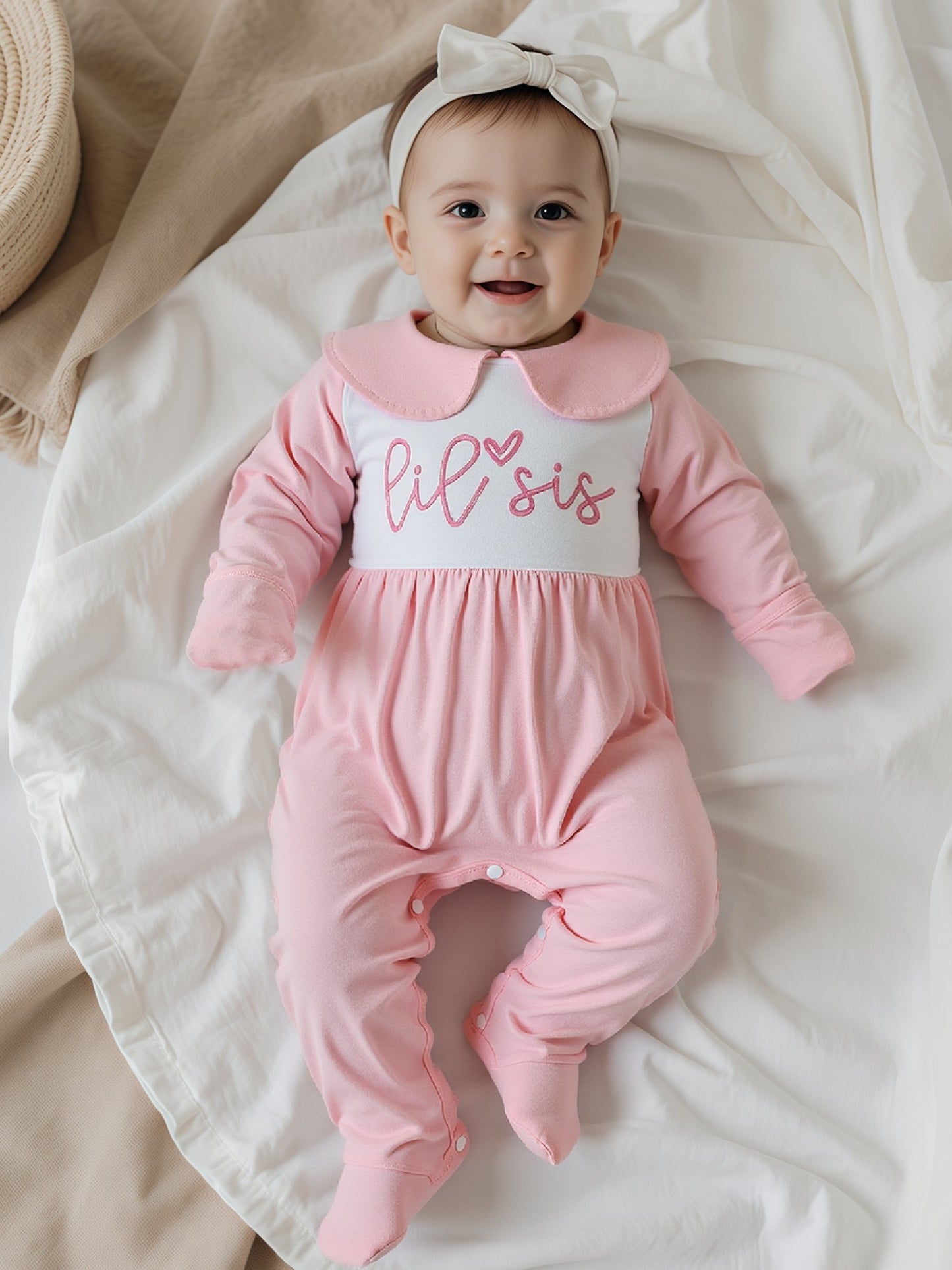 Newborn Baby Girl Long Sleeve Romper Cozy Fall Jumpsuit