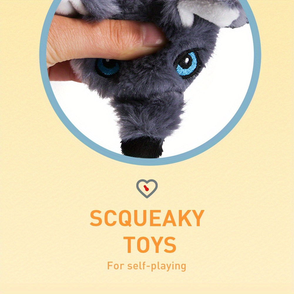 5 Pack Stuffing Free Squeaky Dog Toys for Aggressive Chewers Plush Crinkle Sounds