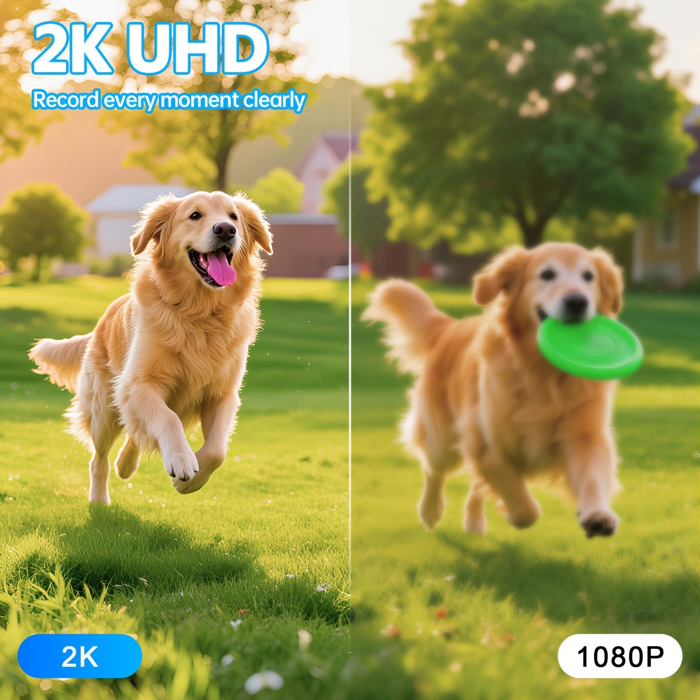 4MP HD Indoor Camera with 360 Degree Night Vision and Two Way Audio for Pets and Babies