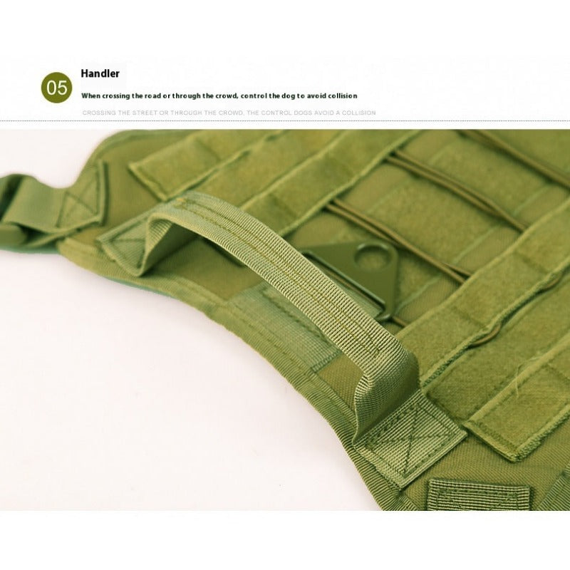 Heavy-Duty Dog Tactical Harness - Waterproof Oxford Cloth, Explosion-proof Impact Protection, Comfortable Chest Strap for Outdoor Training - Perfect for Medium to Large Adventure Dogs