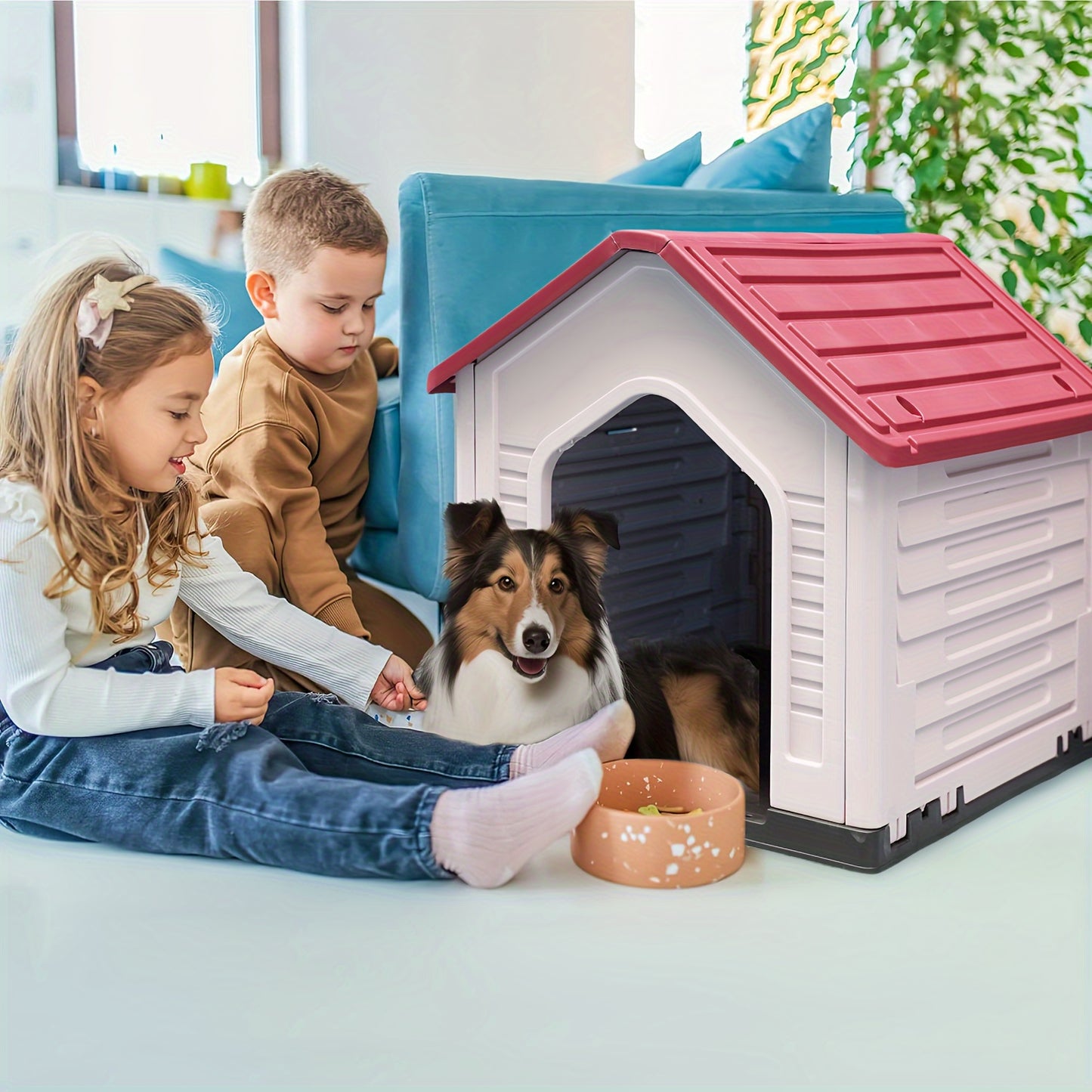 Vita Beata Durable Waterproof Dog House for Extra Small and Small Dogs Indoor Outdoor