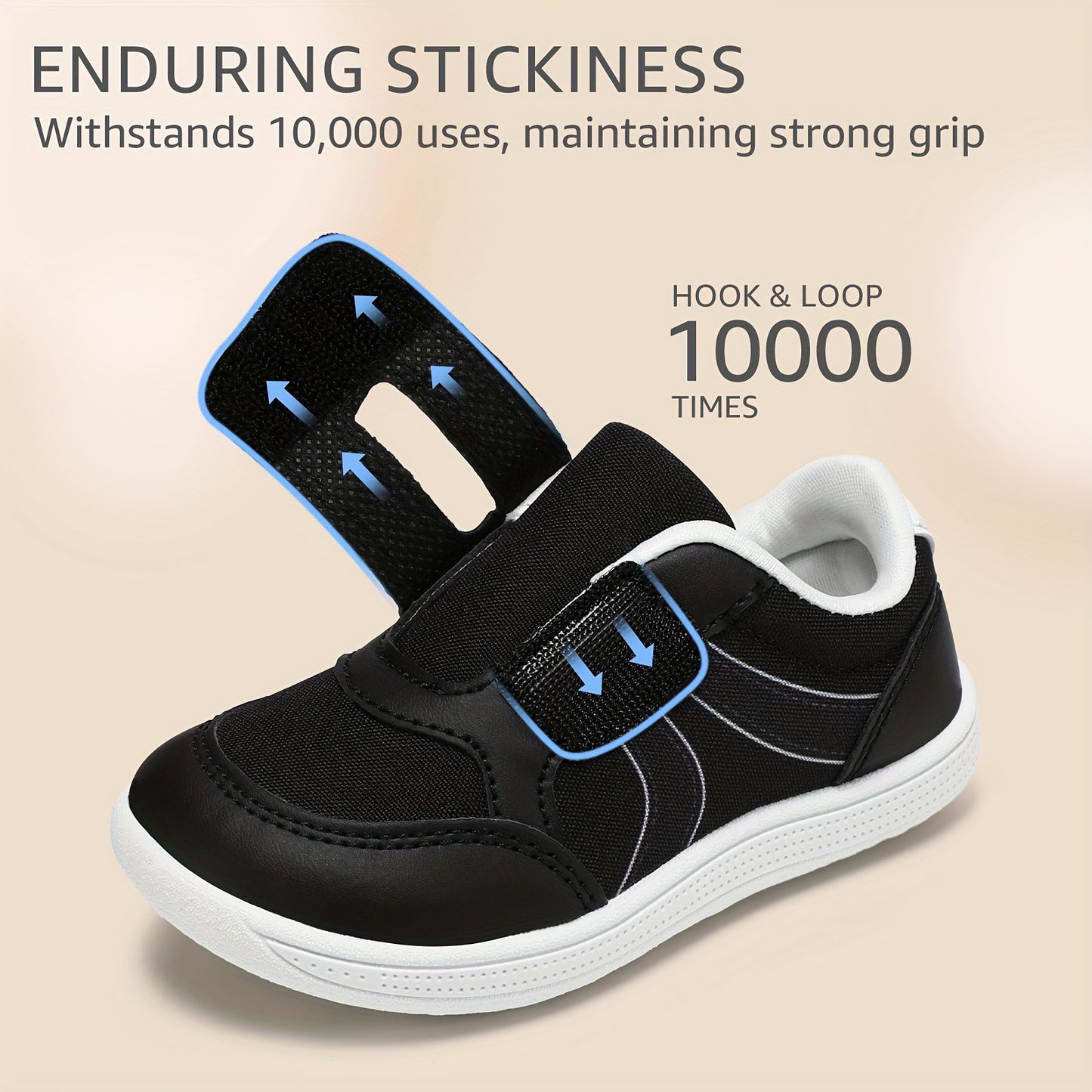 Wide Toe Box Barefoot Sneakers for Kids Casual Tennis Walking Running Non Slip Design