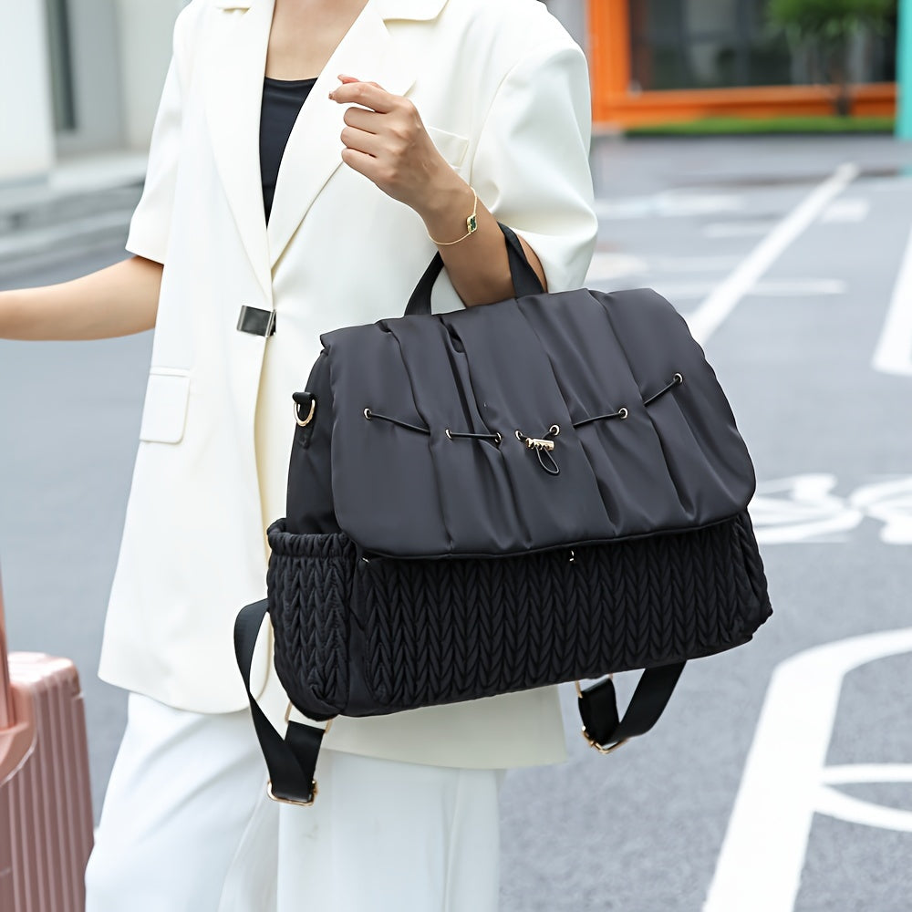 Mommy Backpack, Trendy Travel Backpack With Changing Pad, Stroller Straps, Stroller Hanging Bag