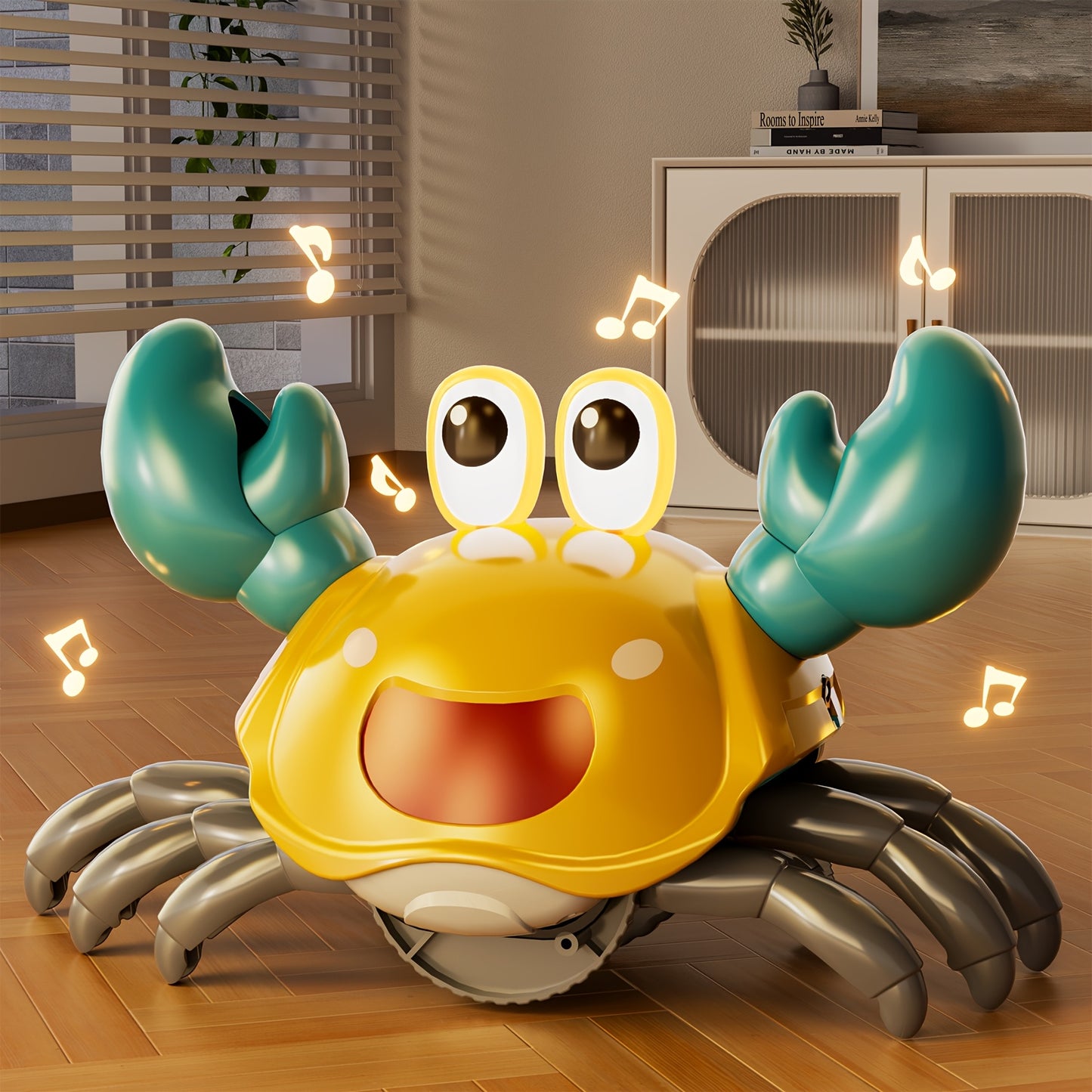 Dancing Crab Toy Music And Lights Interactive USB Rechargeable Crawling Crab Kids Gift