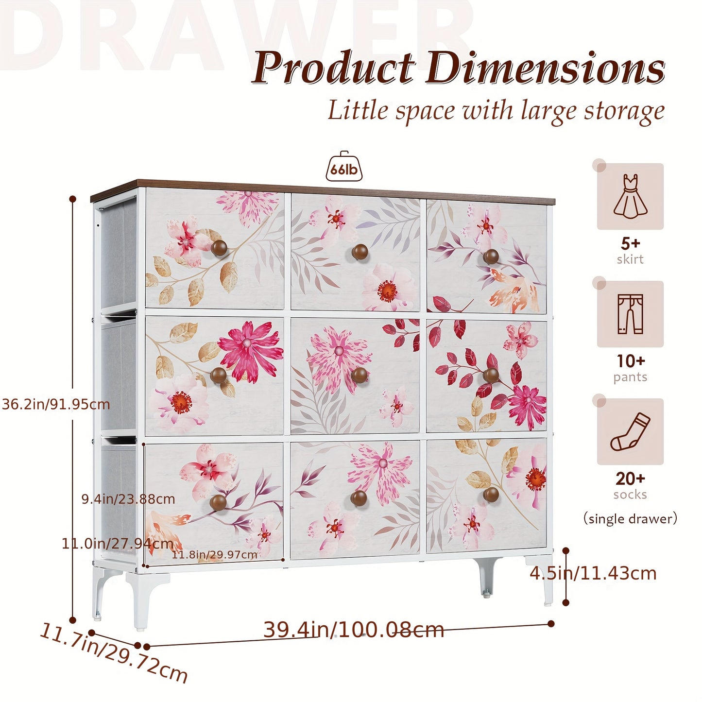 Modern 9 Drawer Dresser for Bedroom and Living Room Stylish Storage Solution
