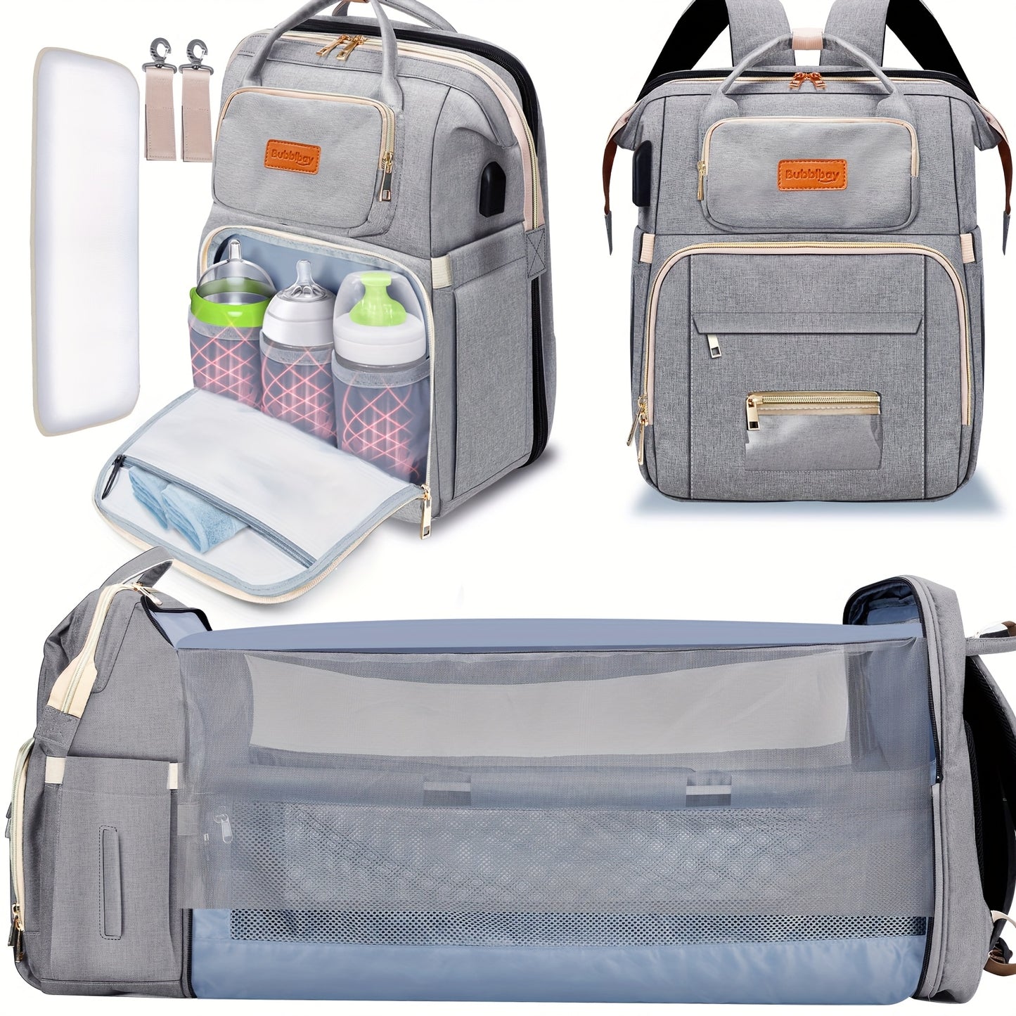 Diaper Bag Backpack with Changing Station - Multifunctional Baby Organizer for Travel