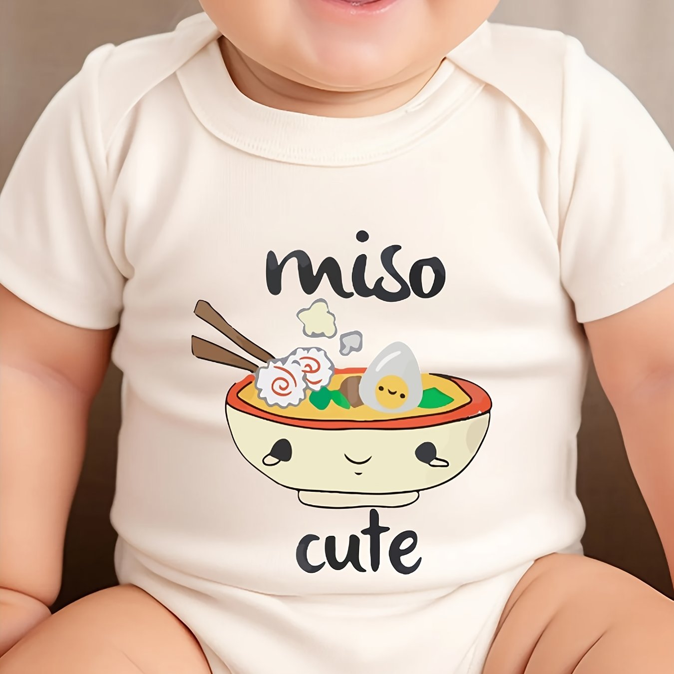 Miso Cute Print Casual Baby Romper 100 Percent Cotton Short Sleeve Jumpsuit for Boys