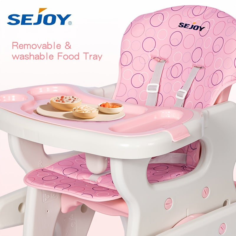 Children's Dining Chair 3-in-1 Multifunctional Baby Dining Chair Dining Chair Seat Convertible Play Seat Booster Toddler with Tray, As Halloween, Chrismas Gift