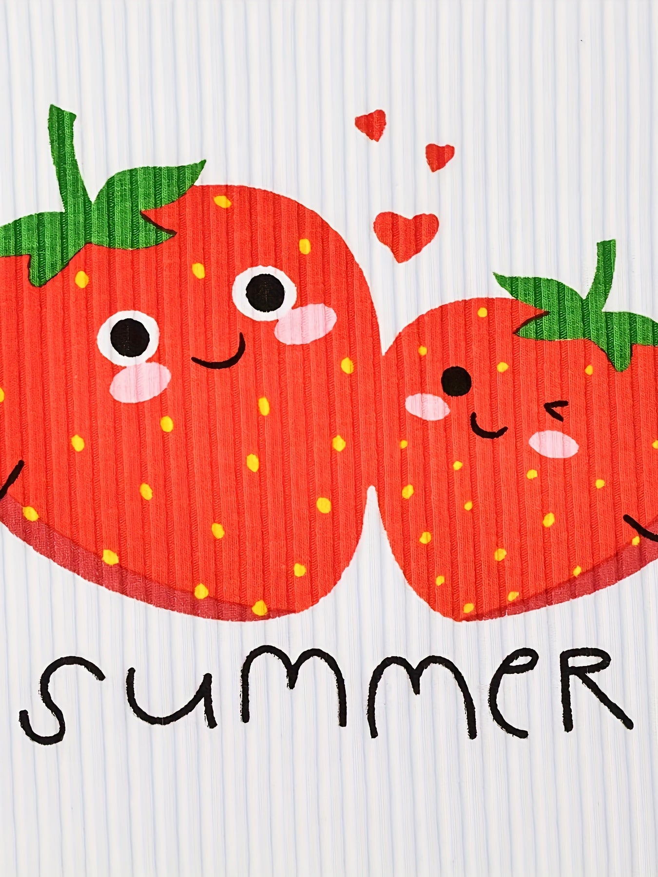 Baby Girl Clothes Strawberry Printed Fly Sleeve Top+Denim Skirt+Head Knot Three -Piece Set with 0 - 18Months, for Outdoor