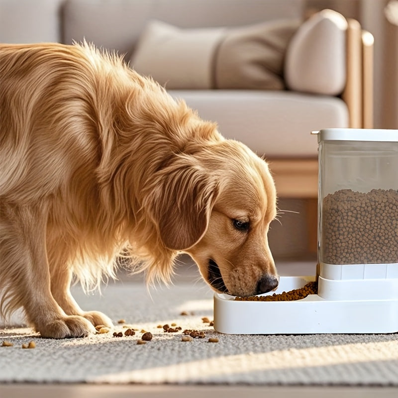 2pcs Automatic Dog Food and Water Dispenser Non Electric Transparent Durable Design