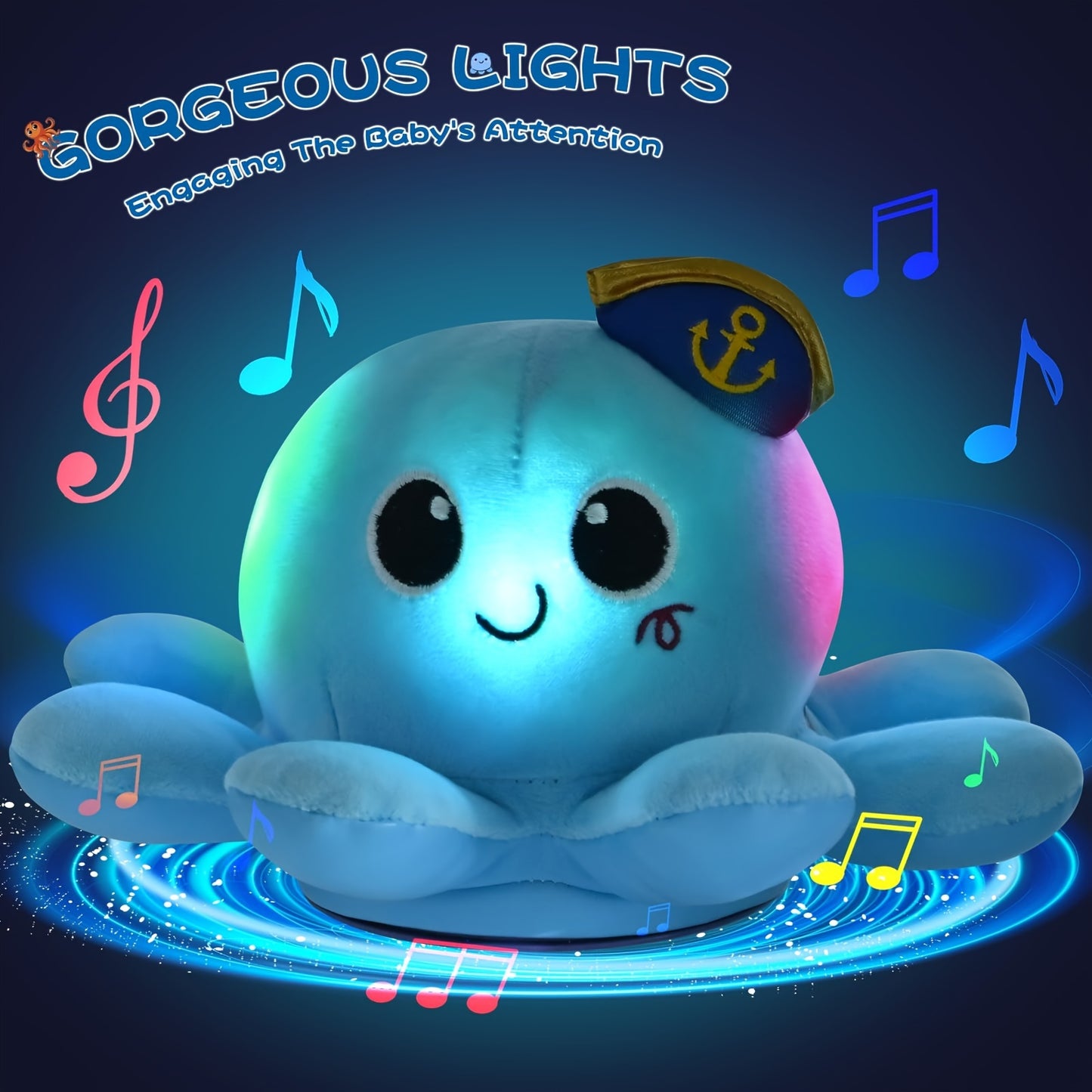 Baby Crawling Walking Plush Octopus Toy for Tummy Time and Music Development Gifts