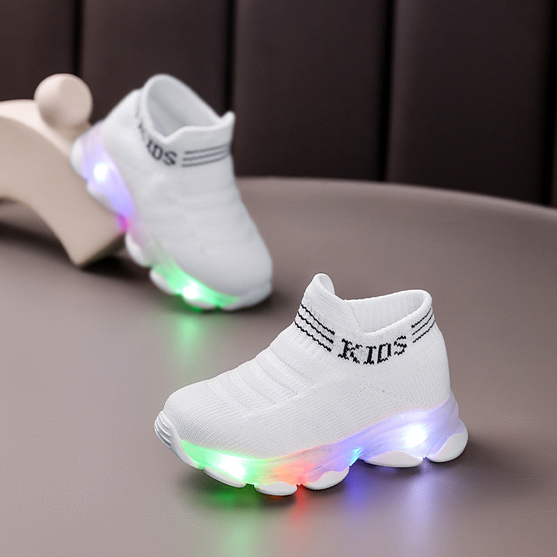 2025 New Fashionable Baby Shoes With Light Glow Lightweight Slip On Walking Shoes
