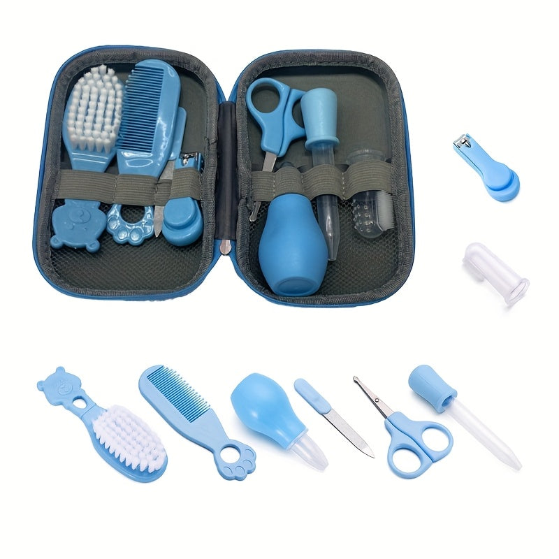 Youngsters Beauty Set Safety Care Kit with Hair Brush Nail Clippers and Nose Aspirator