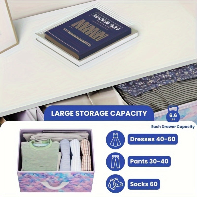 Hygge Nook Fabric Dresser Tall Storage Unit with 8 Drawers for Closet and Entryway