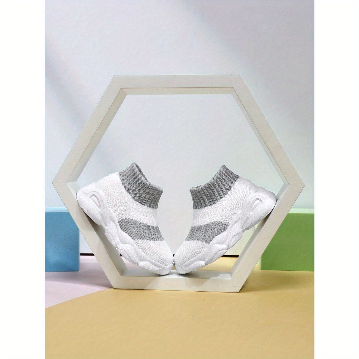 Classic Youngsters High-Top Sneakers Breathable Slip-On EVA Sole All-Season Casual Sports Shoes