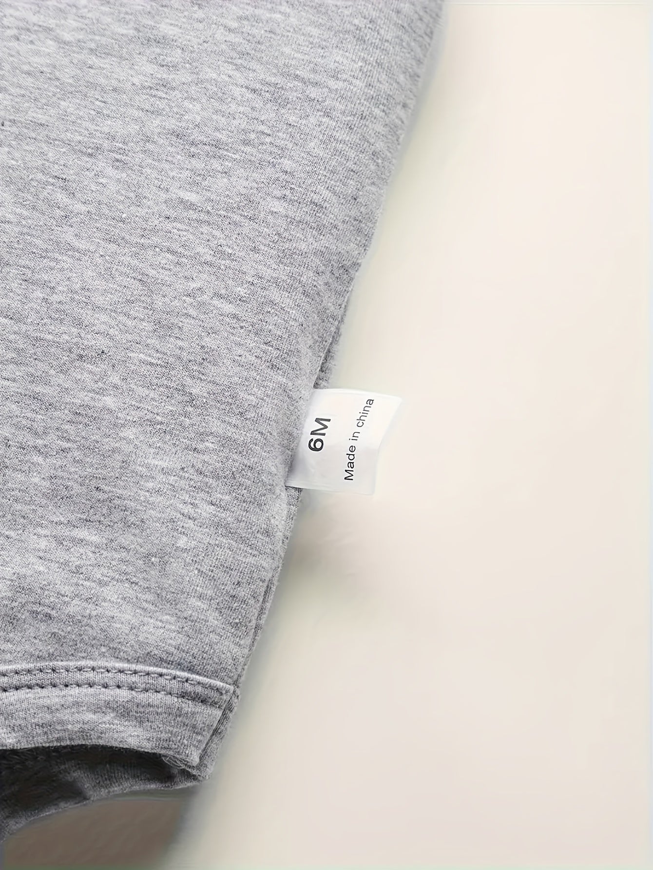 Soft Cotton Kids Romper with Monogram Print Casual Crew Neck for Outdoor Play