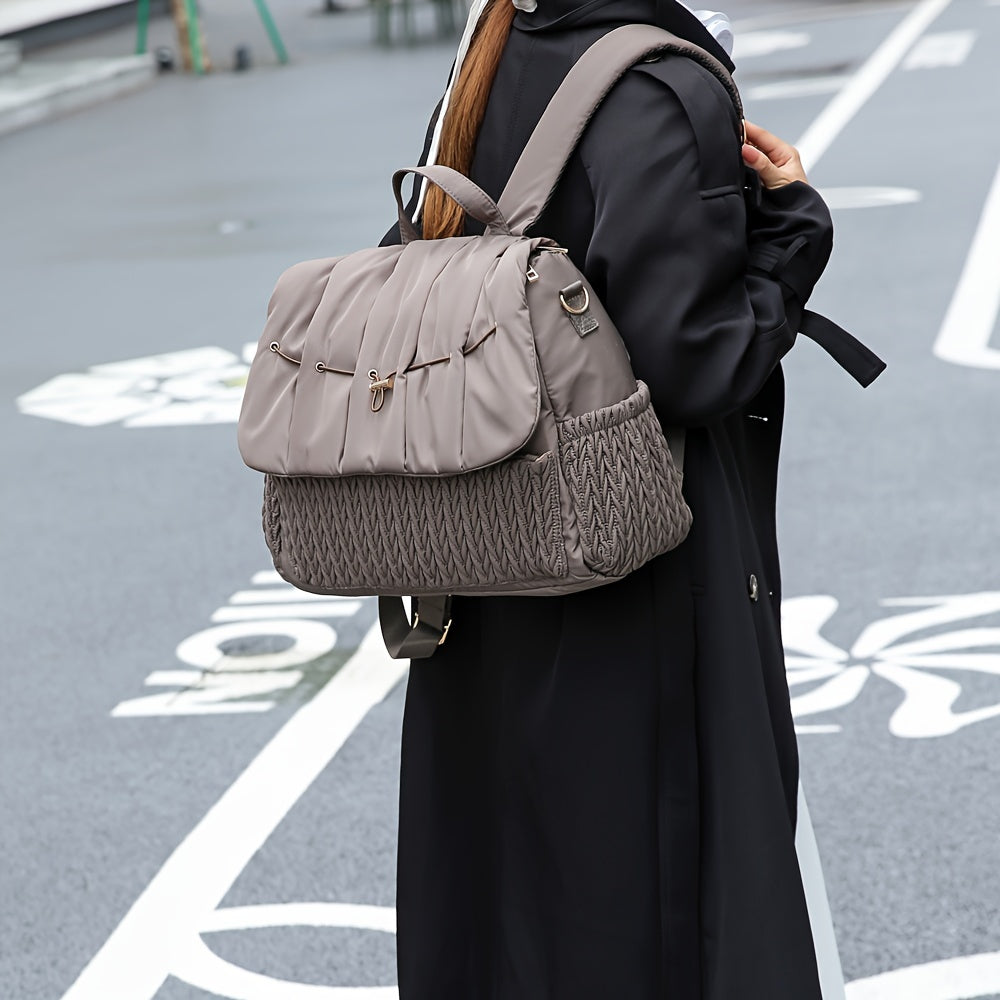 Mommy Backpack, Trendy Travel Backpack With Changing Pad, Stroller Straps, Stroller Hanging Bag