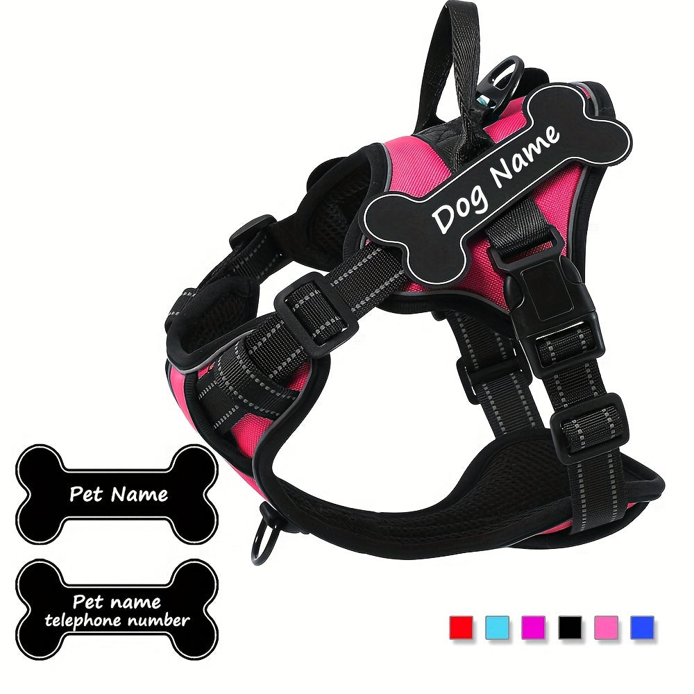 Personalized Dog Harness NO PULL Breathable Pet Harness Vest With Lovely Custom Patch Harness For Small Medium Large Dogs