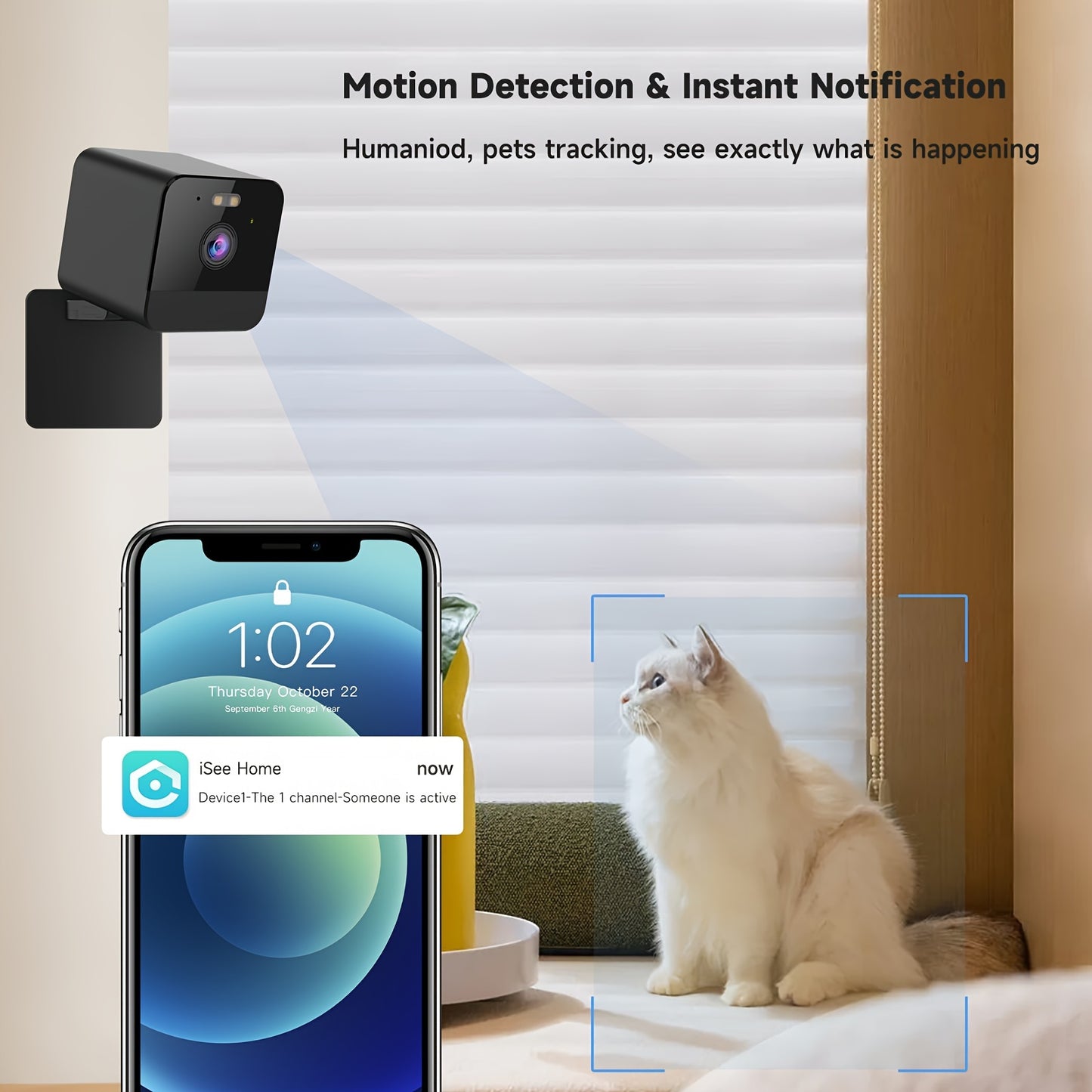 4 Pack Wireless Security Cameras 2K Ultra HD Night Vision Motion Detection Baby Monitor