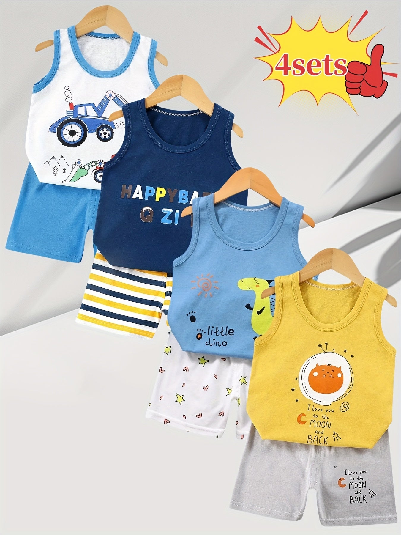 DinoPlay Cartoon Excavator Suit – Comfortable Summer Outfit for Boys