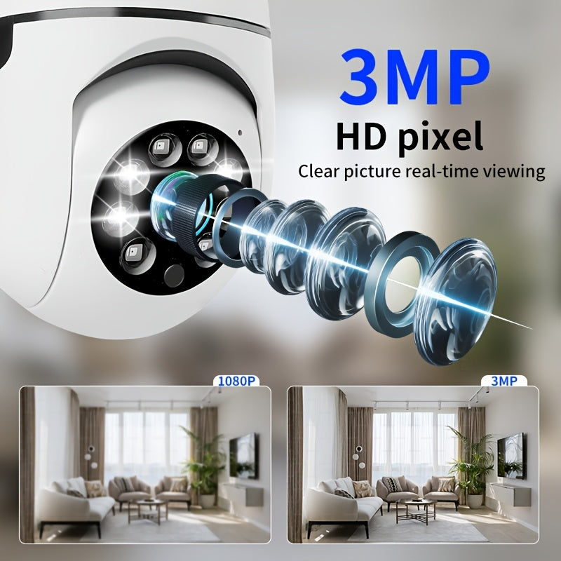 6pcs Wireless Security Cameras with 360 Degree Pan Tilt Two Way Audio Night Vision