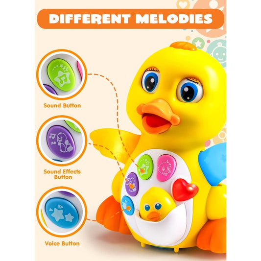 Musical Duck Toy For Toddlers With Lights And Sounds Dancing Walking Learning Fun