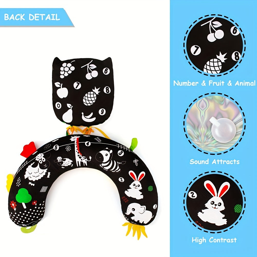 Pillow Toy, Abdominal Time Toy, Suitable for Boys and Girls 0-3-6-9 Months Old, Youngsters Visual and Tactile Exercise, Exercise Youngsters's Coordination Ability