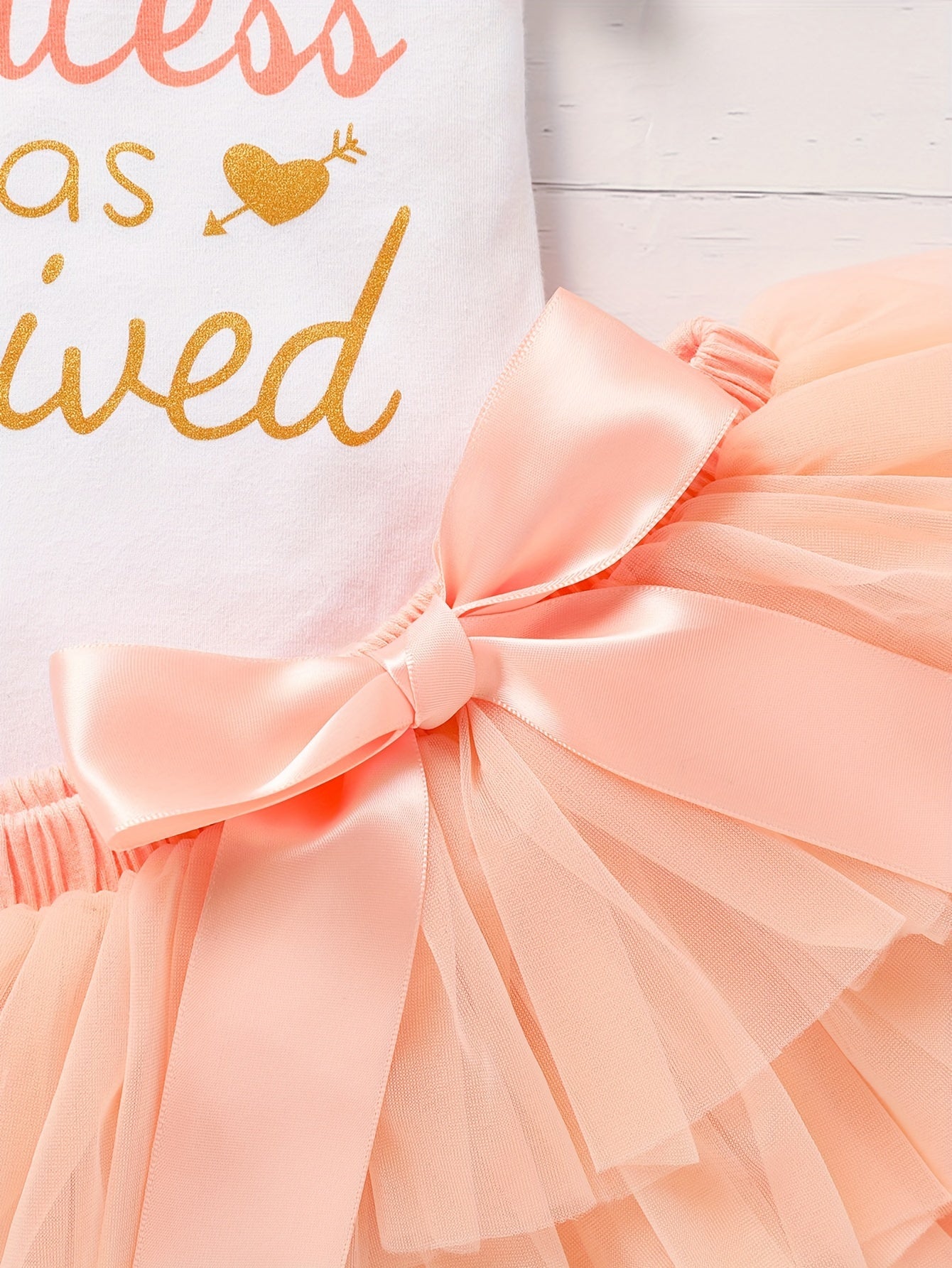 Newborn Baby Girls Alphabet Print Romper Set with Tutu Skirt and Headband