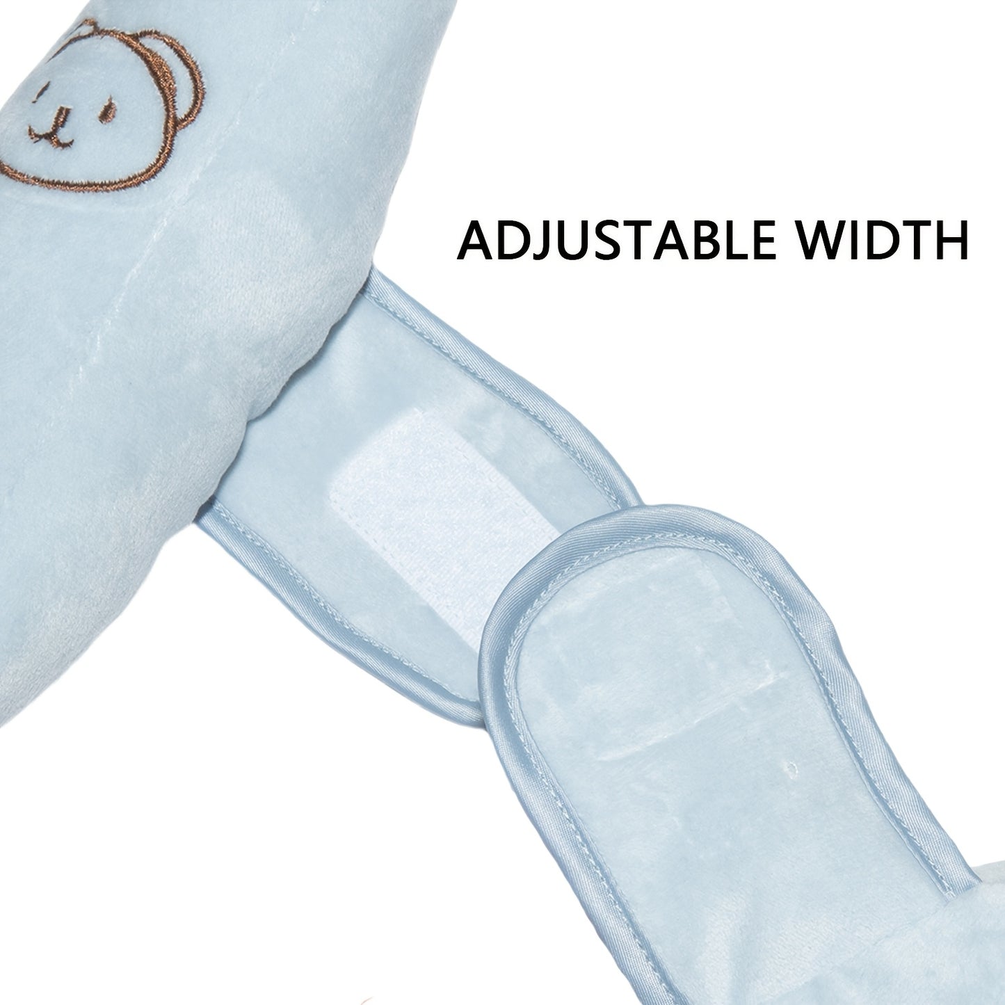 1pc Baby Stroller Safety Pillow with Cute Bear Design - Soft Polyester Material, Multiple Use for Car Seat & Stroller, Supportive Head & Neck Protection, Prevents Wobble, Deformation-Free After Use, Stroller Accessorie