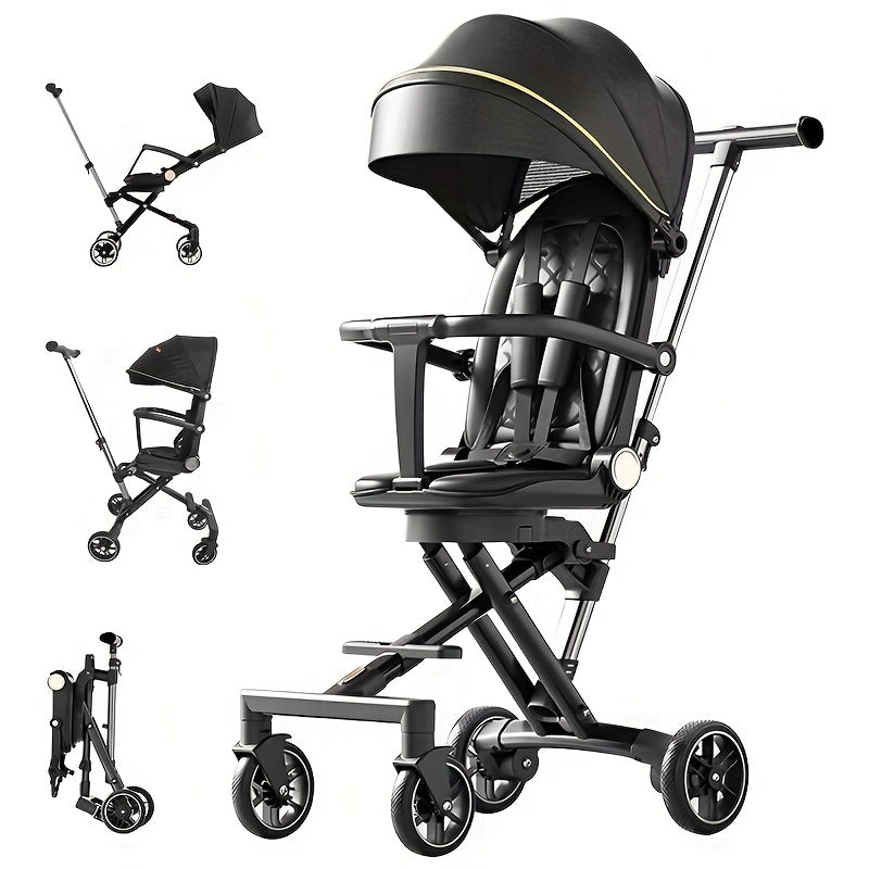 [Lightweight Folding Stroller] 1pc Lightweight Baby Folding Stroller | Compact Canopy, Multiple Reclining Positions, Convenient One Handed Folding, Perfect Gift For Holidays & Birthdays, Thanksgiving