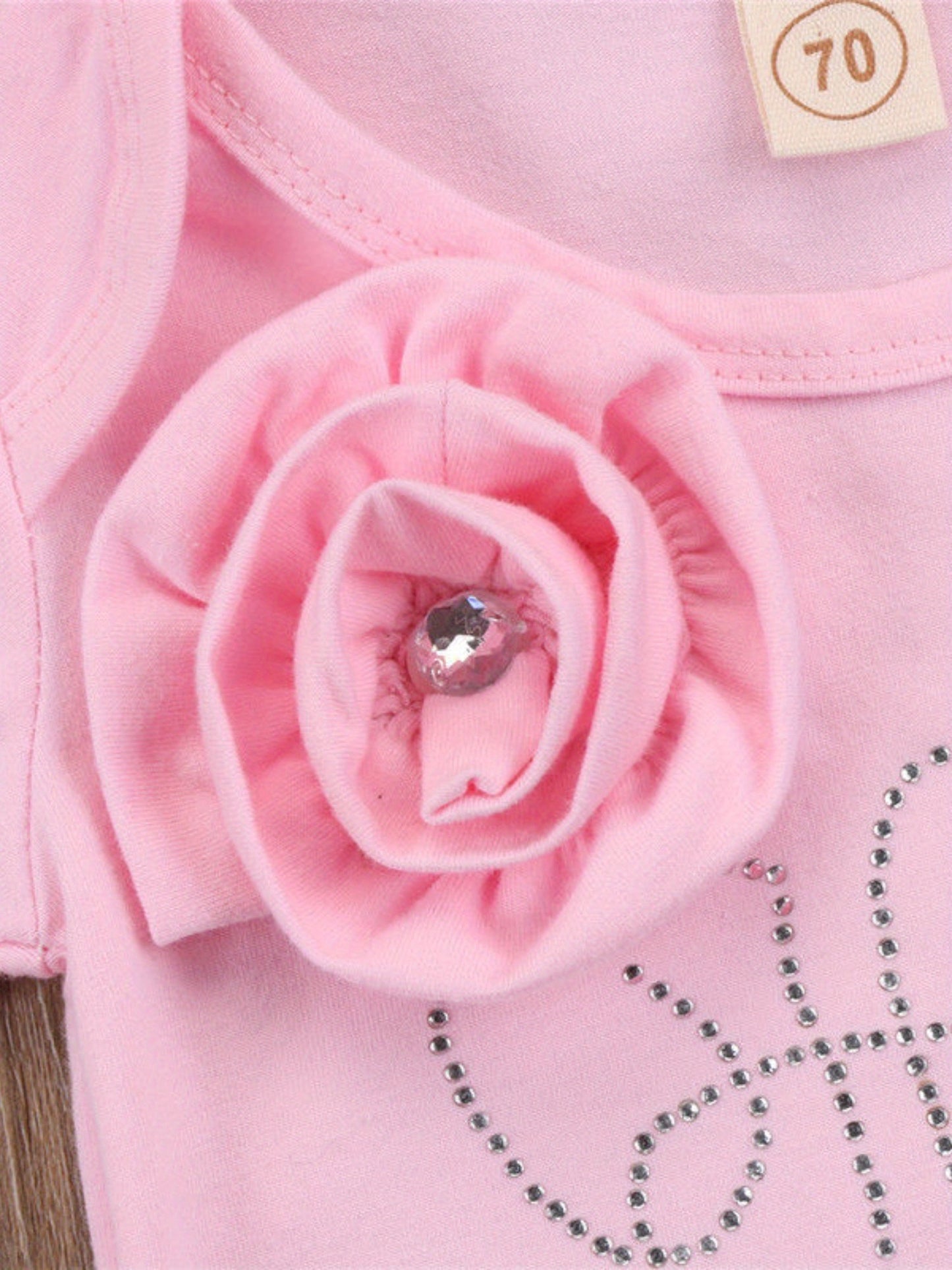 [Cotton Baby Romper] Soft Cotton Baby Girl's Floral Romper with Headband | Short Sleeve Bodysuit with Ruffled Hem & "Hello Baby" Print | Perfect for Summer, Outdoor