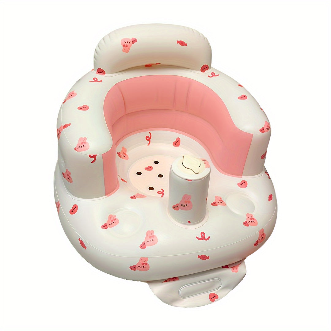 Sungdogin Love Bunny Inflatable Baby Seat for 3-36 Months Portable Travel Friendly Pink