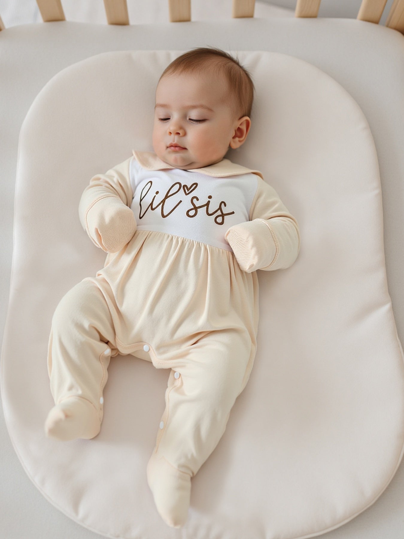 Newborn Baby Girl Cozy Long Sleeve Romper Ruffled Collar