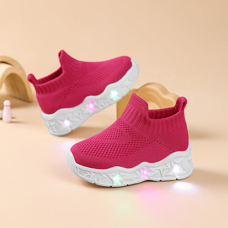 2026 Classic Light-Up Sneakers for Boys and Girls Lightweight Slip-On Streetwear Style