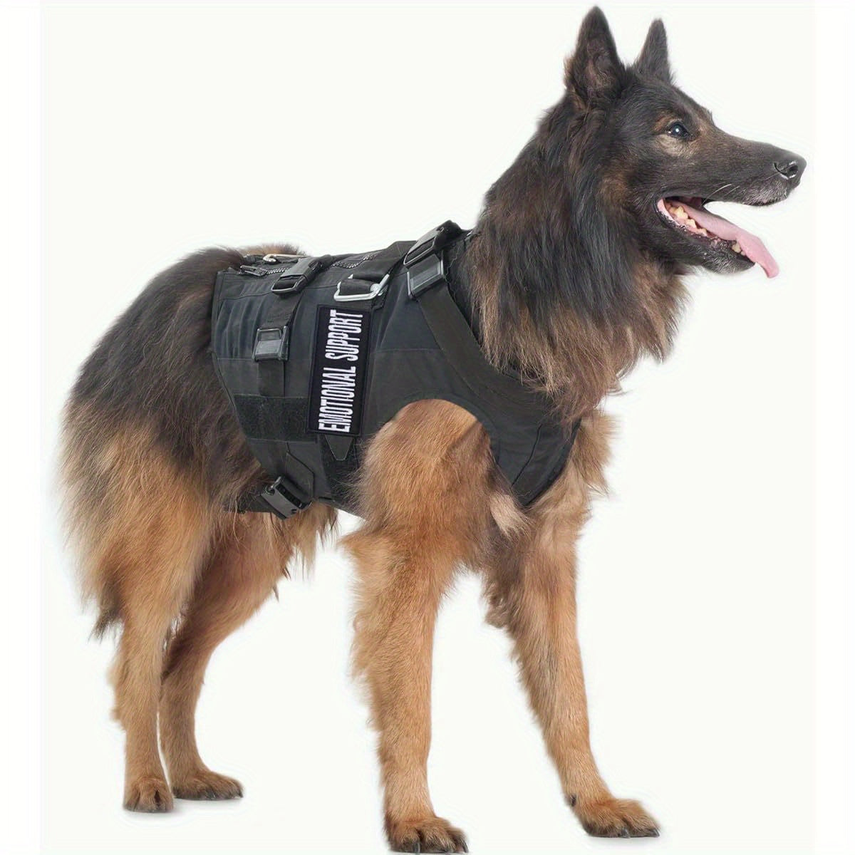 Removable Tactical Dog Harness and Service Dog Vest Patches: Do Not Pet, In Training, and Emotional Support (3.6 x 1.6 Inch)