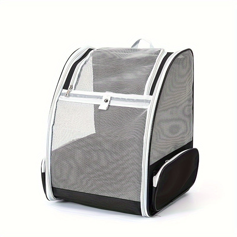 Breathable Cat Backpack Travel Bag With Zipper Closure