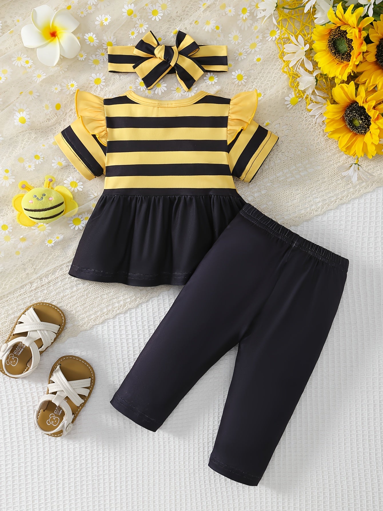 Cute Baby Set Cute Baby Girl Summer Set with Bow Skirt - Loving Babies & Pets Shop