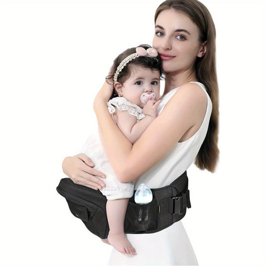 Ergonomic Baby Carrier with 3D Belly Protector and Adjustable Waistband for Newborns